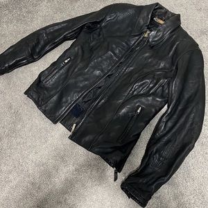 Power Trip Leather Motorcycle Jacket